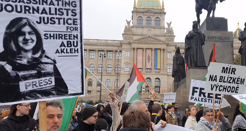 Pro Palestinská demonstrace v Praze