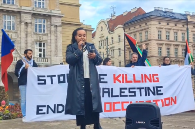 V Praze proběhla pro Palestinská demonstrace