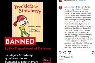Trump zakázal ve školách dětskou knihu „Freckleface Strawberry“ 